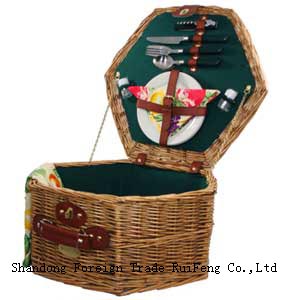 willow picnic basket for2-RF01-2008