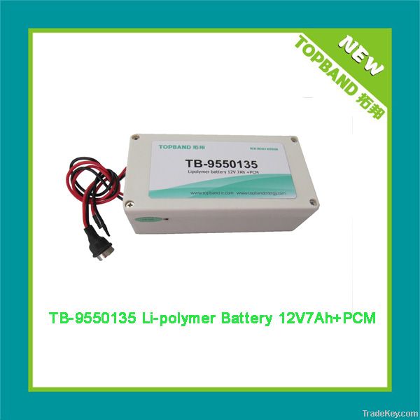 Long lifecycle 12V7Ah li-polymer rechargeable battery pack