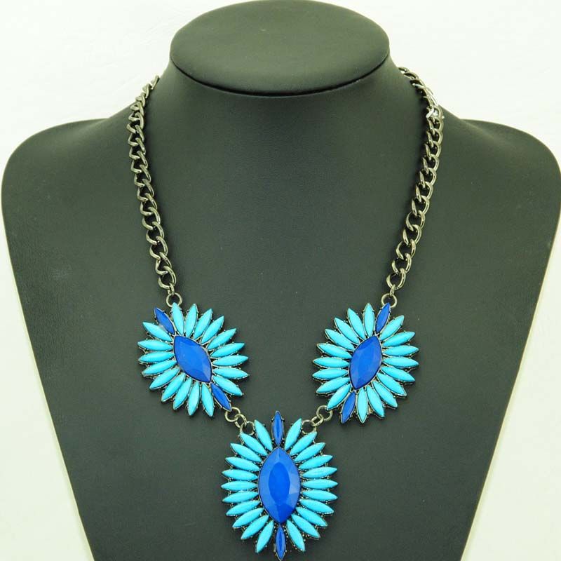 2014 New Hot-Sell Women Beaded Charm Pendant  Necklaces 