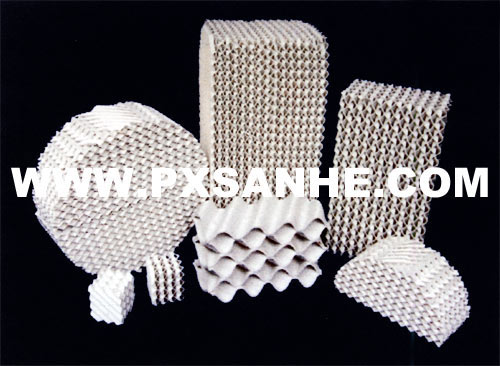 structured corrugated ceramic packing