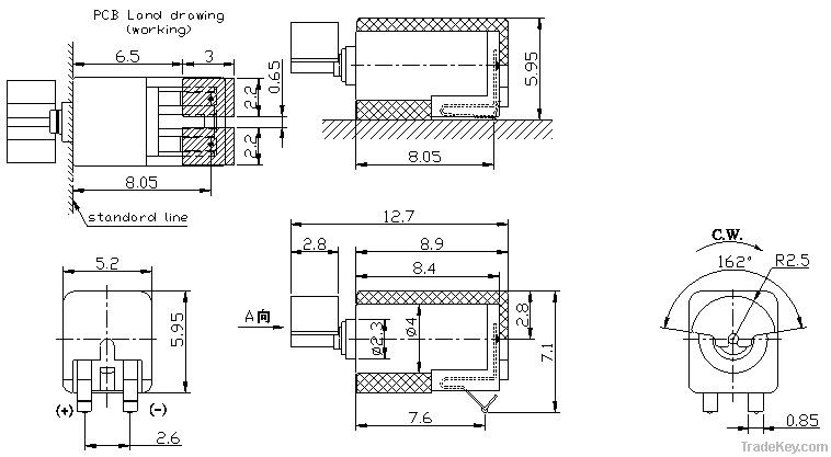hot sale spring contact vibration motor vibrator motor mini motor micro dc motor