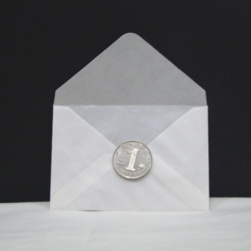 white glassine paper envelop