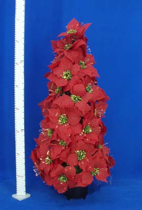 80cm Fibre Optic Poinsettia Tree