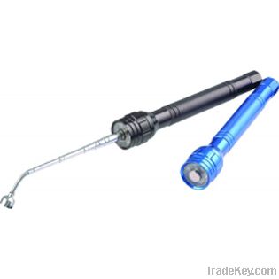 Magnetic flashlight torch with pick up tool