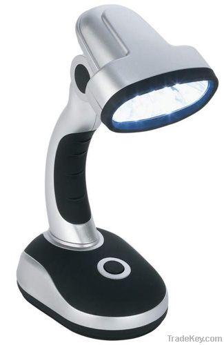 Adjustable Lamp Head 12 LED ~ Stand-Up Battery Powered Desk Light