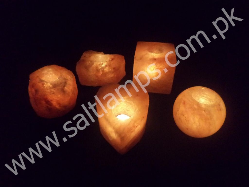 Rock Salt Candle Holders