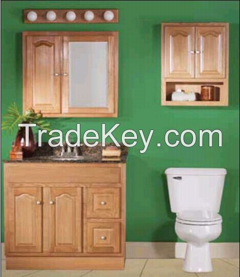 Solid Wood Bath Cabinet Custom Service Bathroom Furniture 