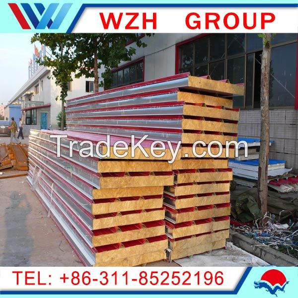 glass wool sandwich panel/rockwool insulation panel/sound absorbing panel from China supplier hot sale on my alibaba