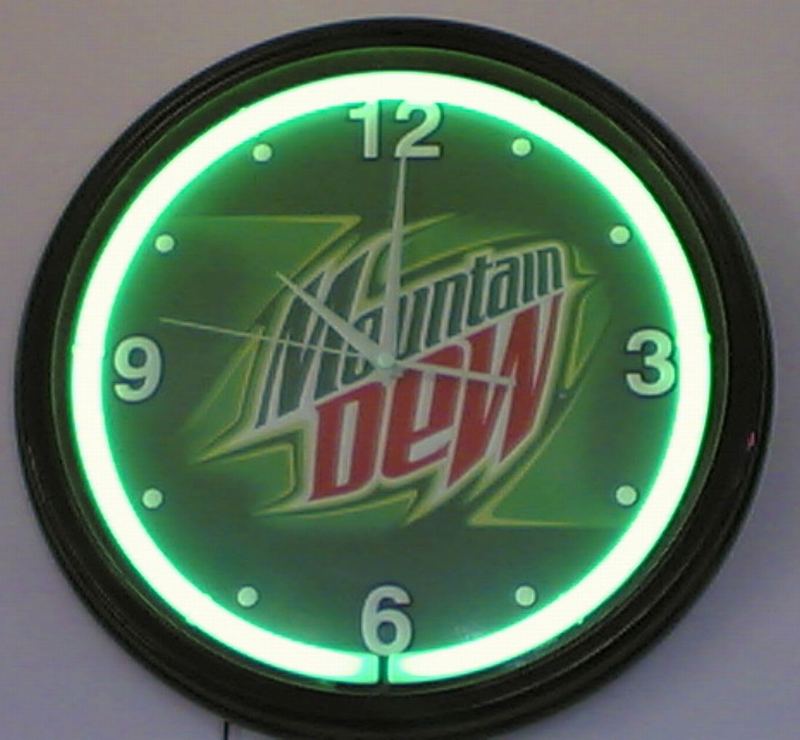 neon clock of 3 color in one tube