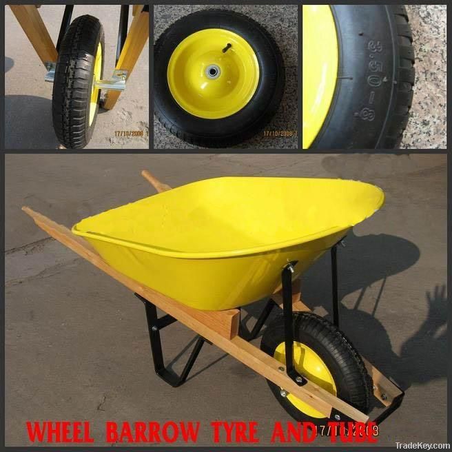 wood handle wheelbarrow