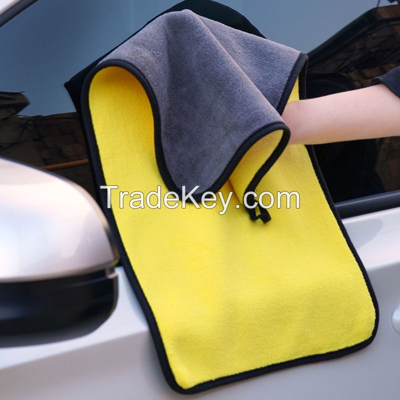 Single Yarn Quick Drying Double-sided Absorbent Thickened Car Wash Special Towels Coral Fleece Car Wiping Towels Wholesale