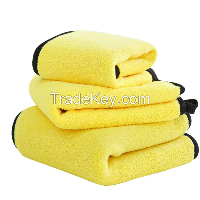 Single Yarn Quick Drying Double-sided Absorbent Thickened Car Wash Special Towels Coral Fleece Car Wiping Towels Wholesale