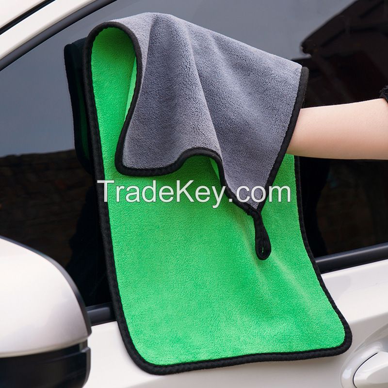 Single Yarn Quick Drying Double-sided Absorbent Thickened Car Wash Special Towels Coral Fleece Car Wiping Towels Wholesale