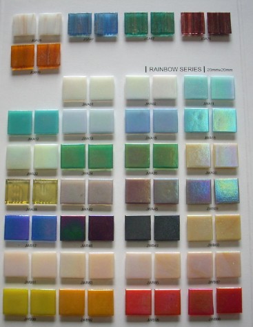 rainbow series of glass mosaic