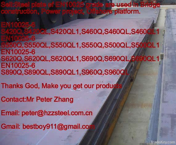 Sell :Grade/S690Q/S690QL/S890Q/S890QL/S960Q/S960QL/steel plate/sheets/
