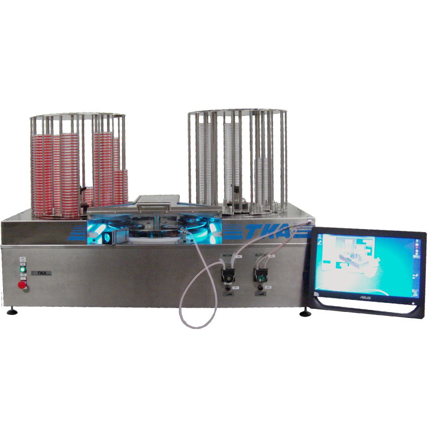 Petri dishes fillers with single or double carousel