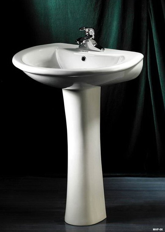 666 basin with pedestal