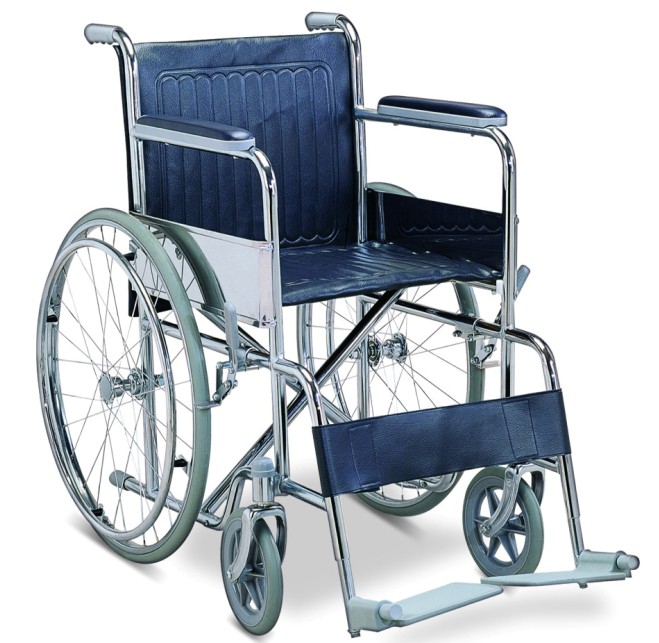 steel/chromed/manual wheelchair