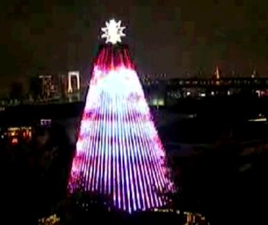 Decorative LED Christmas Tree in Japan