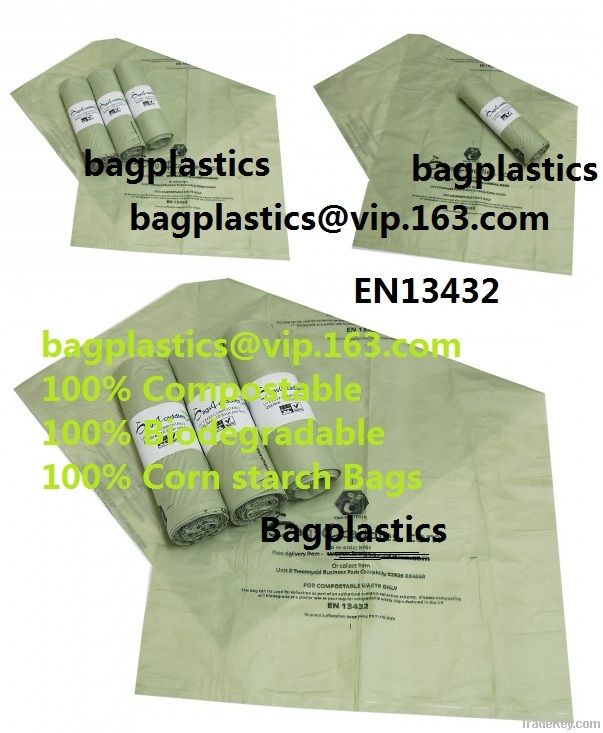 Biodegradable, Corn starch, Compostable, Refuse sacks, Bin liners