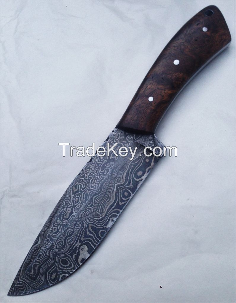 Handmade Damascus Hunting Knife 