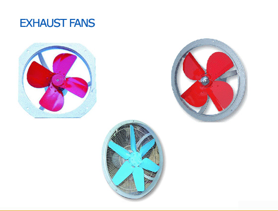 Ceiling Fans, Bracket Fans, Exhaust Fans