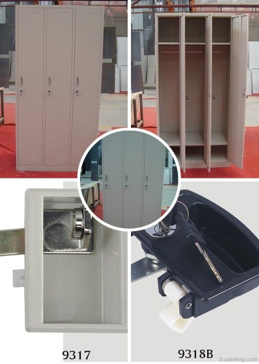 competitive 3 door metal wardrobe locker, steel cupboard