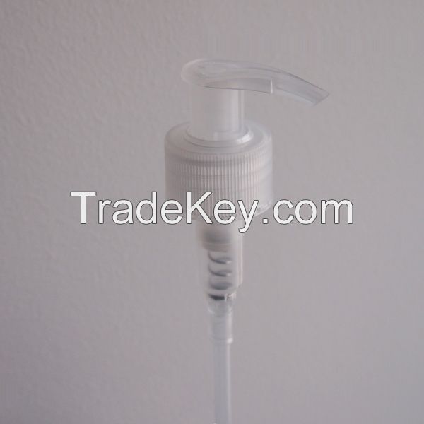 Plastic transparent cosmetic lotion pump 