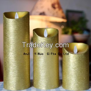 Moving Wick Led Flameless Candle With Timer Flameless Led Candle