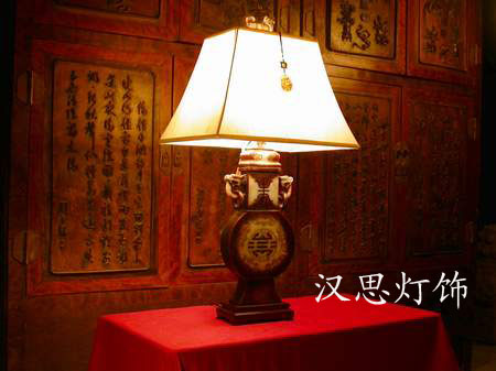 The jade decorative bottle lamp