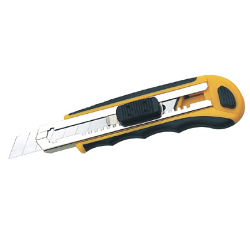 Utility Knife with Six Pieces Self-loading Blades and TPR Grip