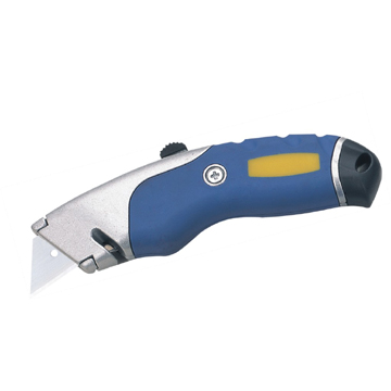 Retractable Aluminum-alloy Utility Knife with Over Molding Technology