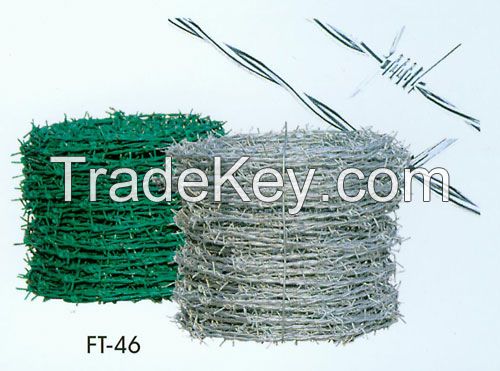 Hot dipped /Electrical galvanized barbed wire for Railway guardrail