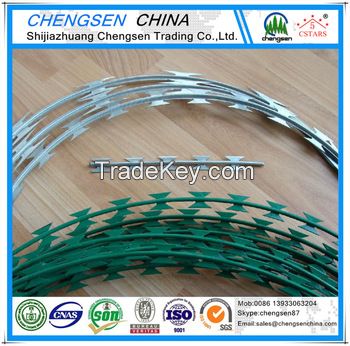 hot dipped Galvanized Razor barbed Wire for sales Professional manufac