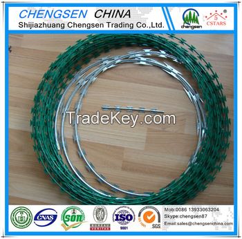 hot dipped Galvanized Razor barbed Wire for sales Professional manufac