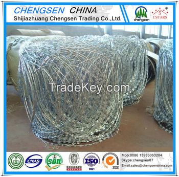 hot dipped Galvanized Razor barbed Wire for sales Professional manufac