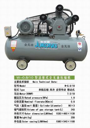 free oil air compressor