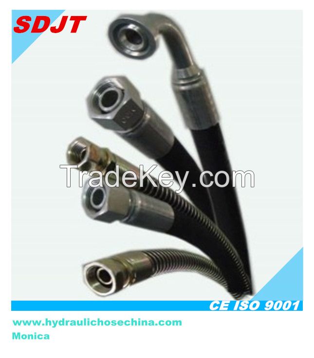 steel wire braided hydraulic rubber hose SAE 100 R12