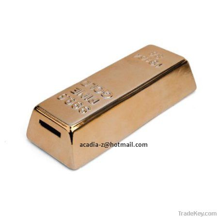 plastic Gold  bar saving bank