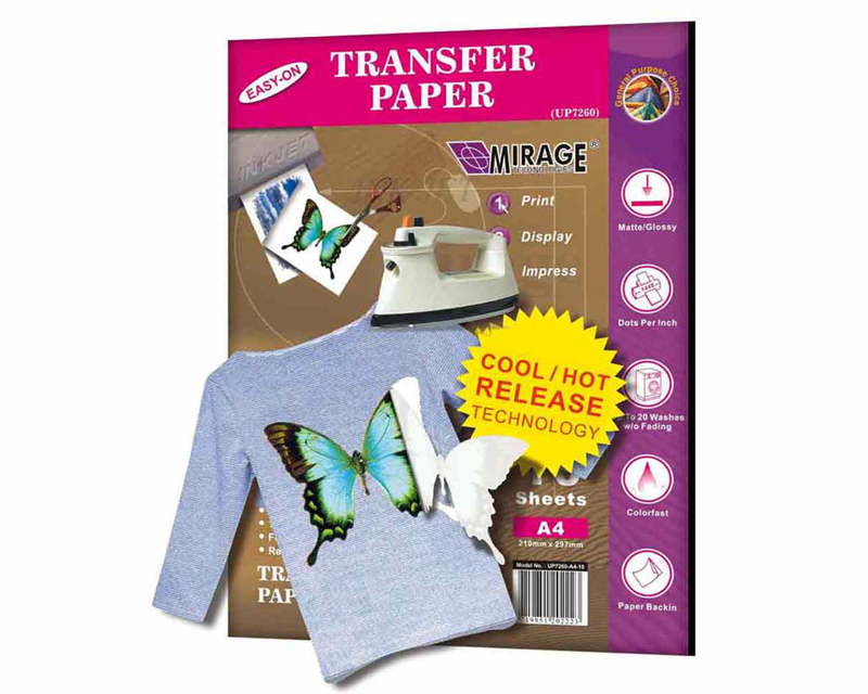 Easy on transfer paper