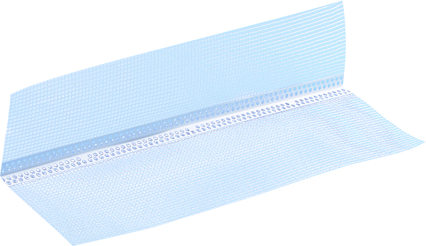 PVC corners with fiberglass mesh