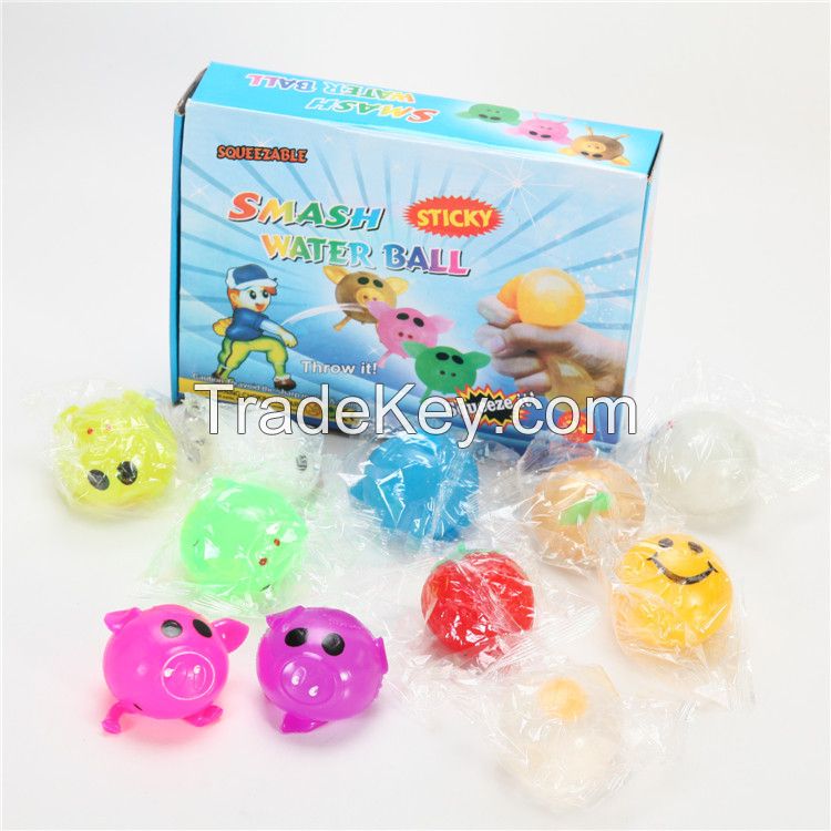 Funny Splat Toy Venting Ball Sticky Smash Water Ball Various Types 