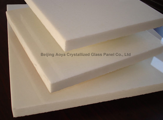 Pure White Crystallized Glass Panel