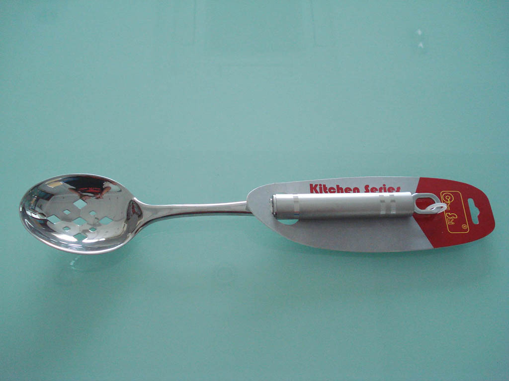 Tubular handle Slotted Spoon