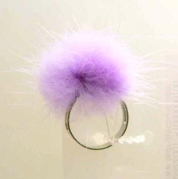 mink hair ring