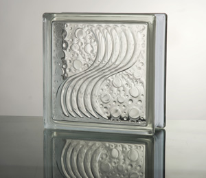 Glass Block (Sea Wave/White)