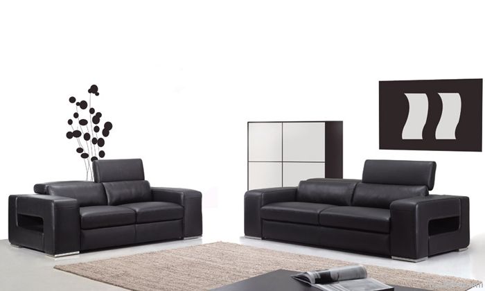 Multi-functional storage single double trio of leather sofas