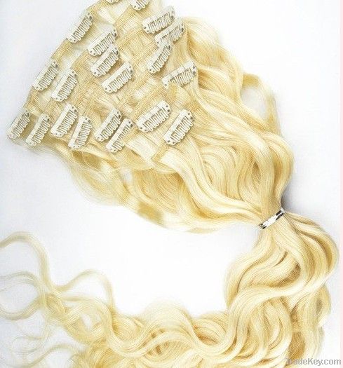 remy hair human hair pieces clip on hair extensions