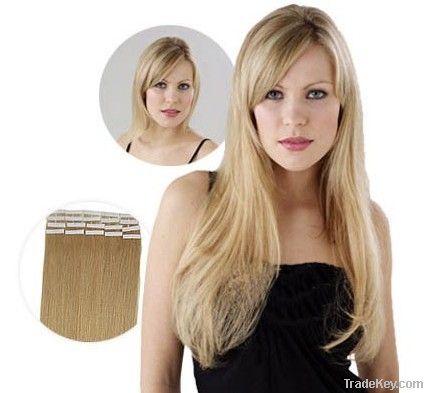 human tape hair extension skin weft  hair pieces and men wigs