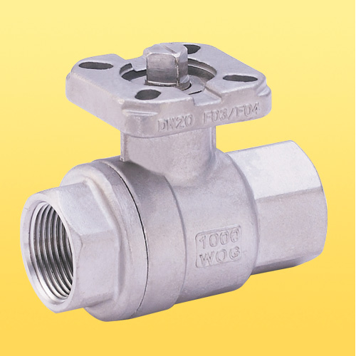 2pc  threaded ball valve with direct mounting pad